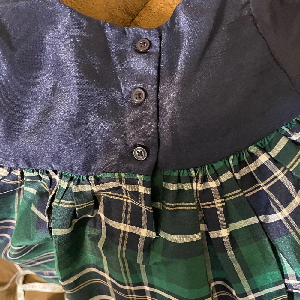 Gymboree Plaid Green Dress Size18-24Months